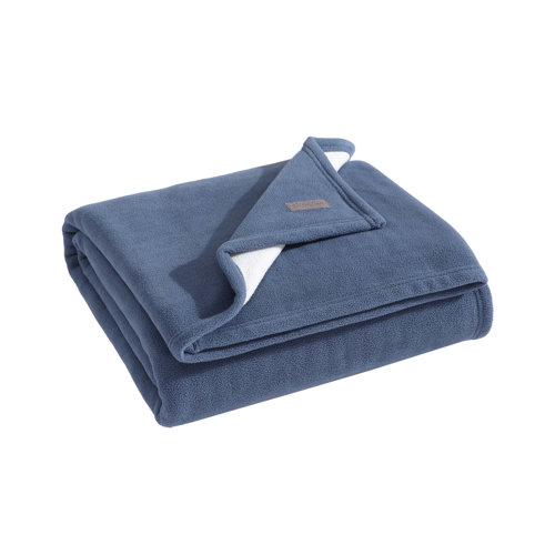 Eddie Bauer Solid Reversible Fleece Throw Blanket & Reviews Wayfair